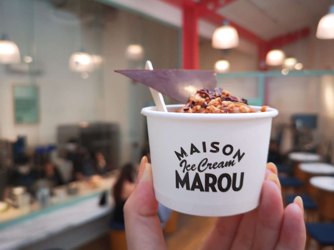MAISON MAROUの直営カフェでアイスクリームをお一人一つプレゼント
