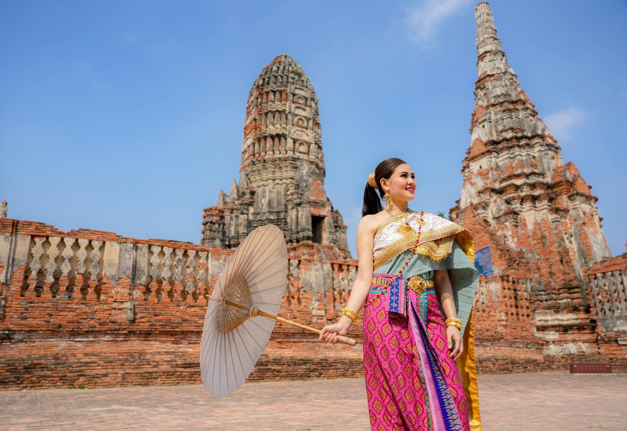 アユタヤ遺跡で一番美しいと言われる「ワットチャイワッタナラーム」