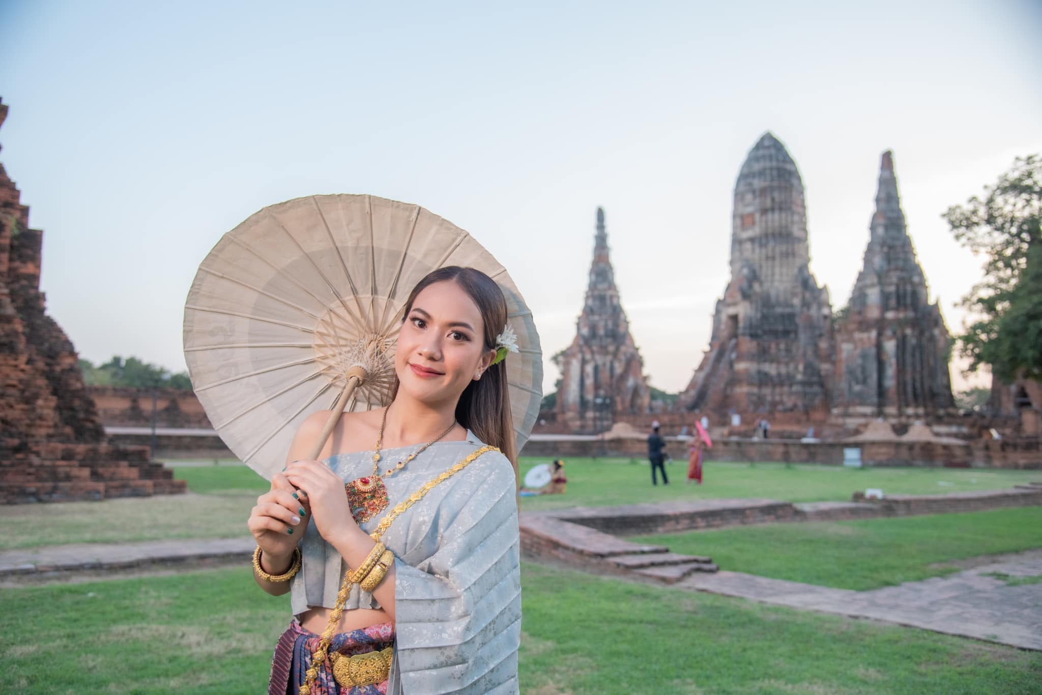 「ワットチャイワッタナラーム」にてプロカメラマン付きの写真撮影