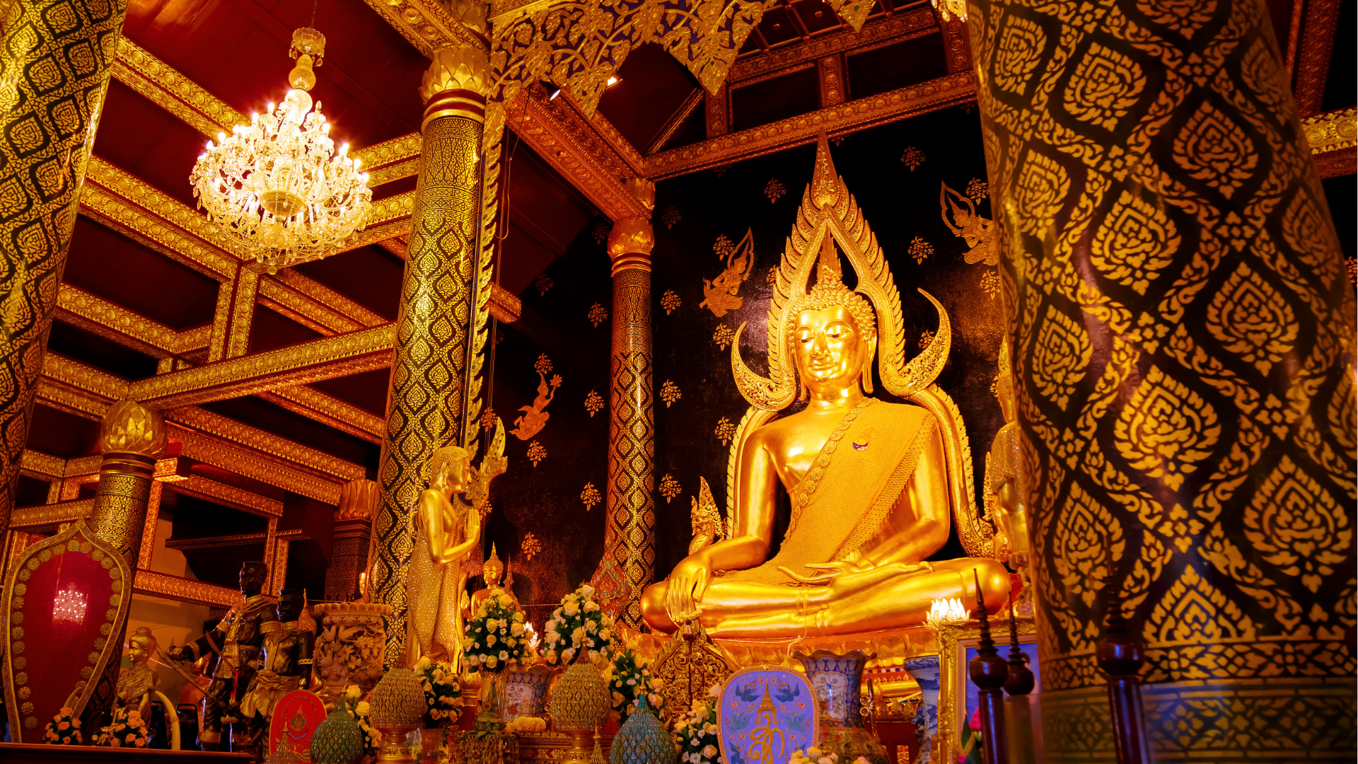 空港より直接 ワット・プラシー・ラッタナー・マハタート（ワットヤイ）観光