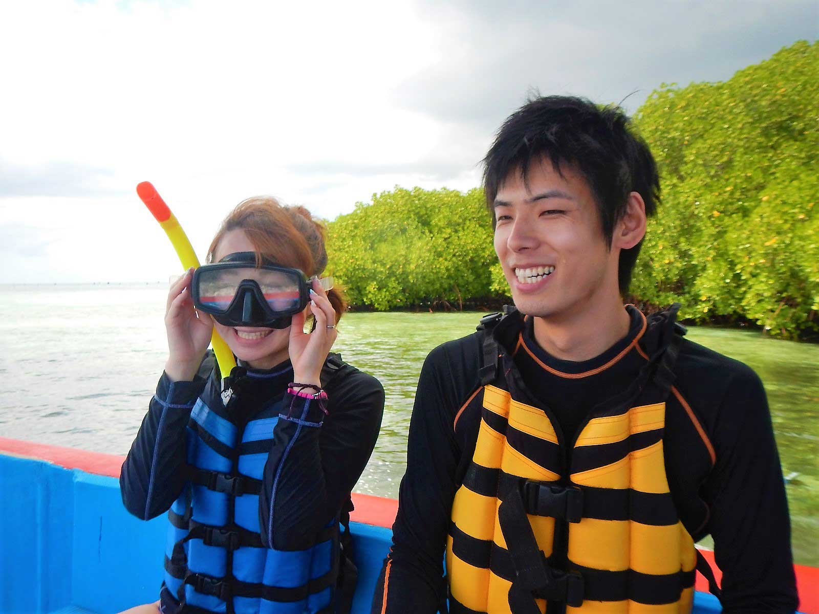 シュノーケリング出発