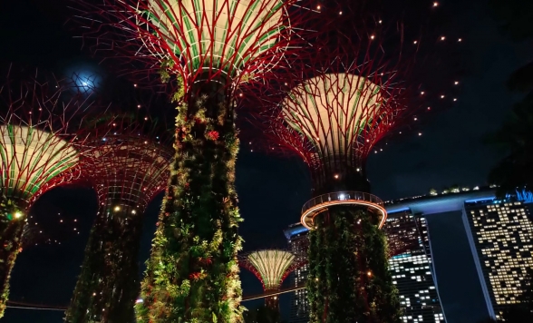 マーライオン＆リバークルーズ乗船＆ガーデンラプソディ＜日本語ガイド＞