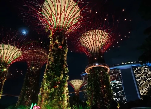 マーライオン＆リバークルーズ乗船＆ガーデンラプソディ＜日本語ガイド＞