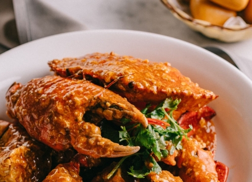 ジャンボレストランでチリクラブの夕食付き