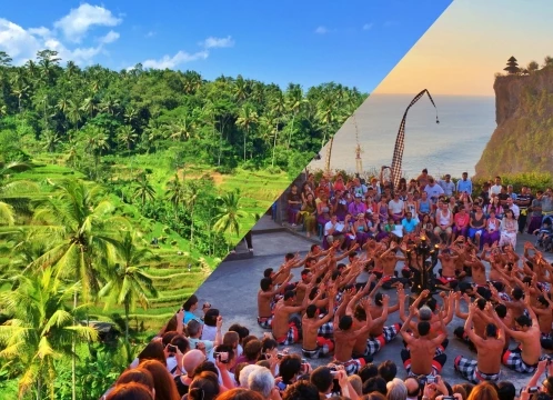 【冬休み早割♪】ウブド観光とウルワツ寺院絶景サンセットとケチャックダンス（選べる夕食）・バロンダンスとケチャックダンスの2大舞踊を網羅！