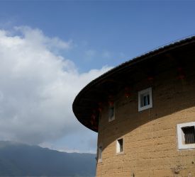 世界遺産・福建土楼の一つ、「田螺坑土楼群」到着
