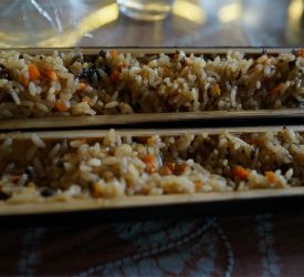 龍勝少数民族の郷土料理の昼食