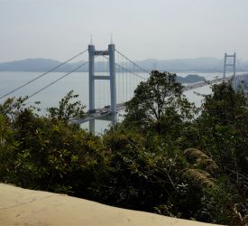 海岸線を歩いて虎門大橋見学後、威遠砲台へ