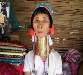 象ショー見学後、本格象乗り＆首長族が住む山岳民族の集落へご案内