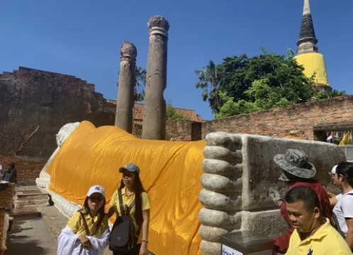 朝はゆっくり出発！世界遺産アユタヤ遺跡半日観光 5つの主要遺跡を観光